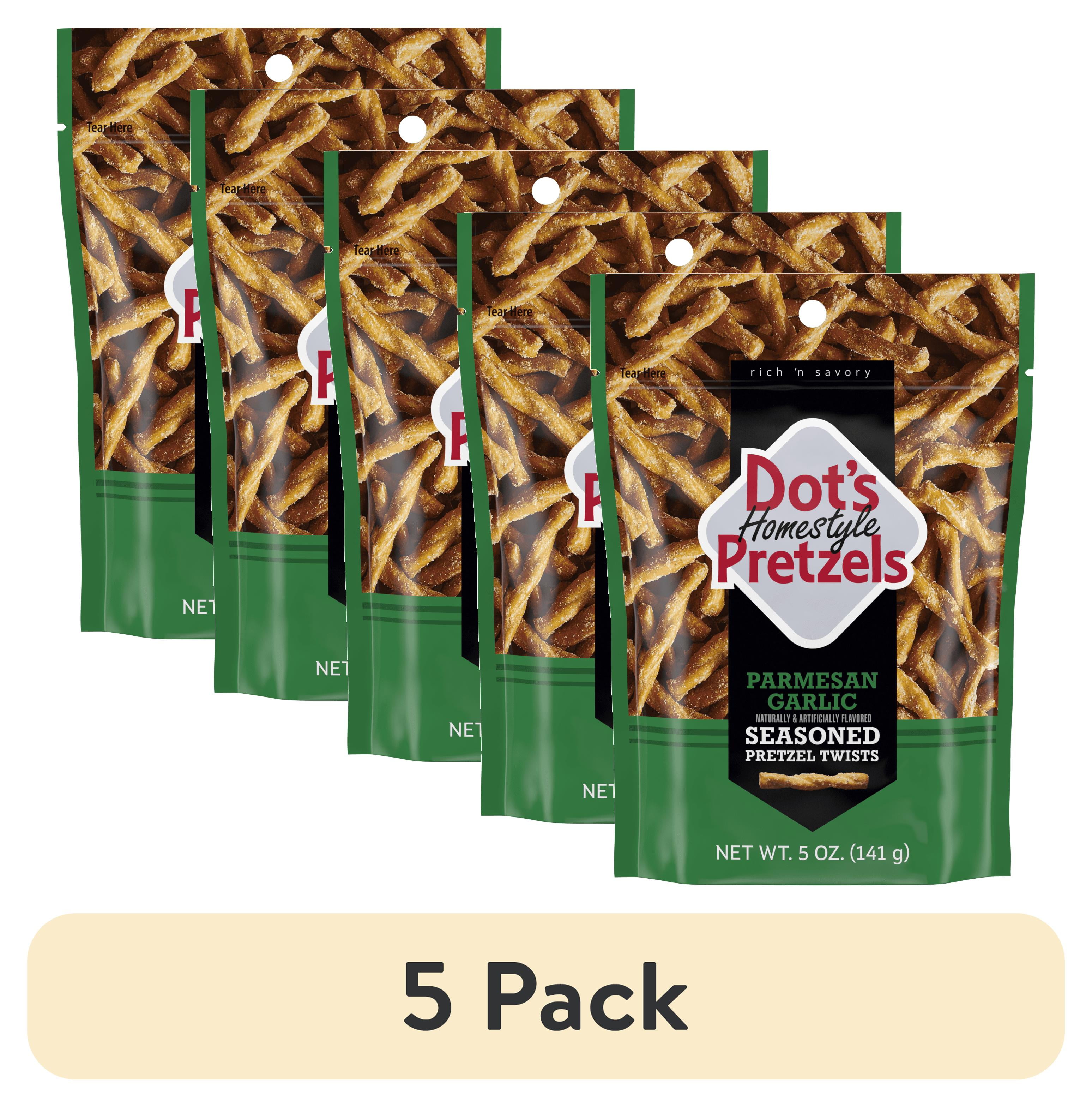 (5 pack) Dot's Pretzels Parmesan Garlic Seasoned Pretzel Twists, 5 oz