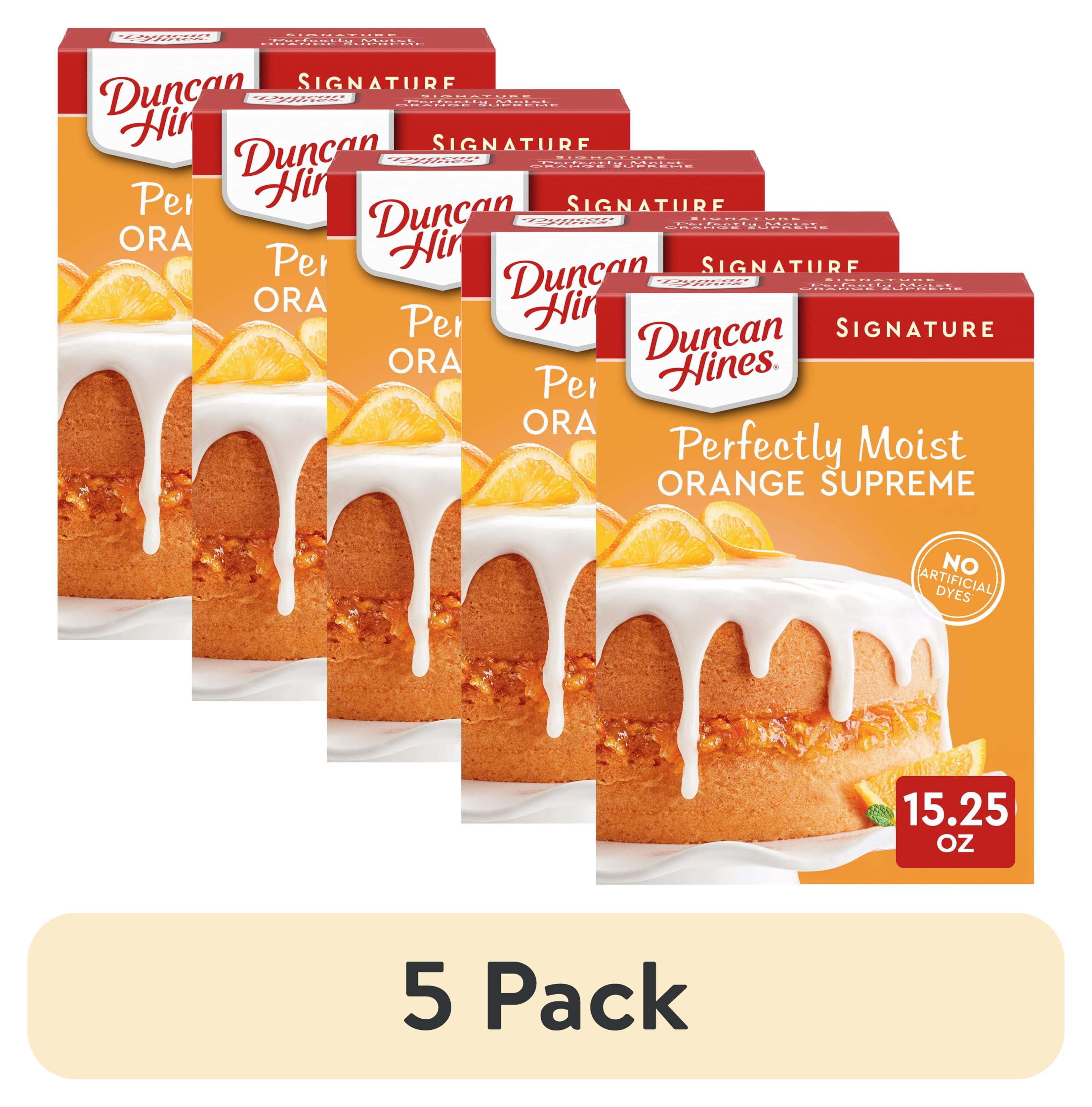 (5 pack) Duncan Hines Signature Perfectly Moist Orange Supreme Cake Mix, 15.25 oz.