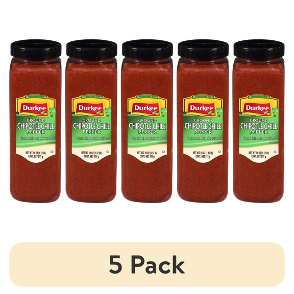 (5 pack) Durkee Ground Chipotle Chile Pepper 18 oz. Shaker