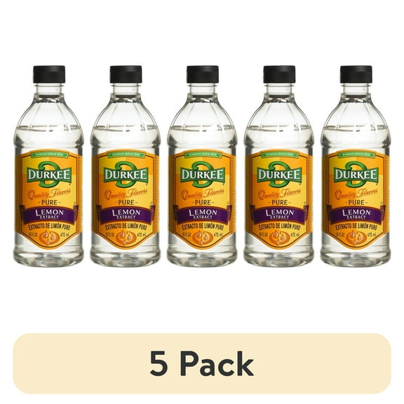 (5 pack) Durkee Pure Lemon Extract 16 fl oz