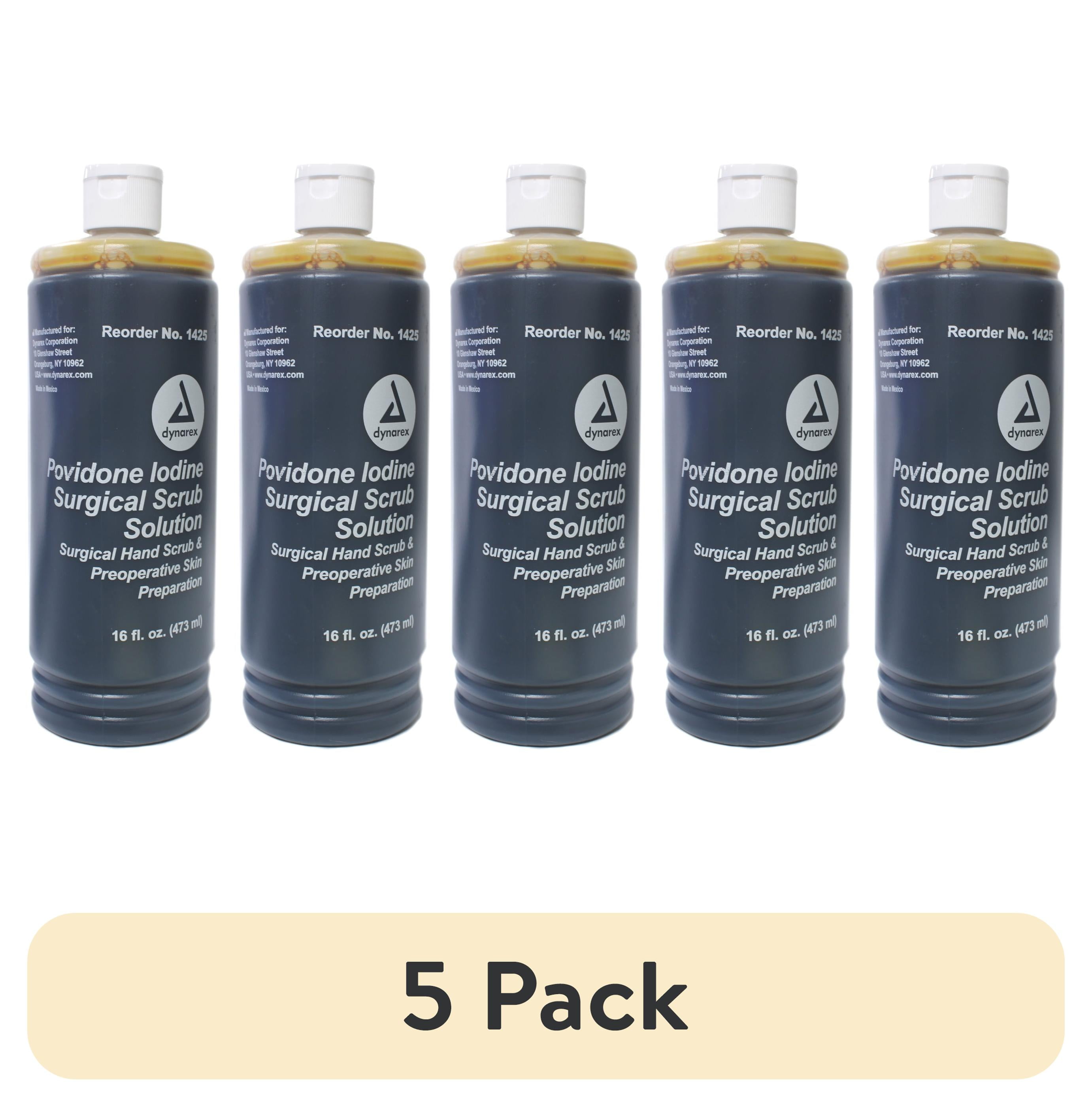 (5 pack) Dynarex Povidone Iodine Surgical Scrub Solution, 16 Fluid ...