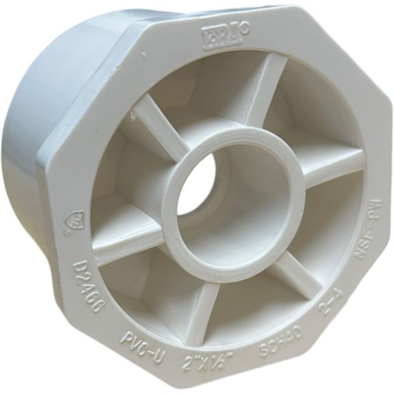 (5 pack) ERA Schedule 40 PVC, (2" X 3/4") Reducer Bushing, socket connection, NSF Compliant