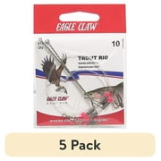 (5 pack) Eagle Claw 014H-10 Trout Rig, Bronze, Size 10
