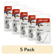 (5 pack) Eagle Claw Fishing Jig Panfish Spinner Arm, Nickel, Size 1, 2 Count