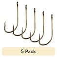 thumbnail image 1 of (5 pack) Eagle Claw Plain Shank Offset Fishing Hook, Bronze, Size 8, 1 of 4