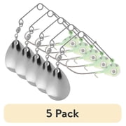 (5 pack) Eagle Claw Size 2 Nickel Spinner Arm Fishing Lures for Panfish & Bass, 2 Count