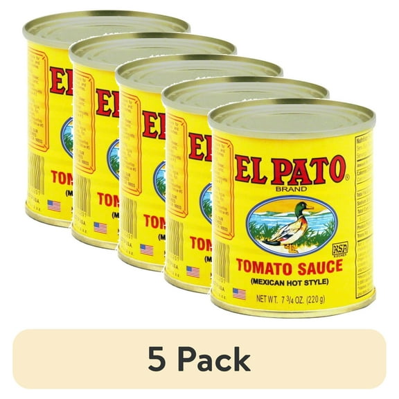 (5 pack) El Pato Mexican Hot Style Tomato Sauce, 7.75 oz