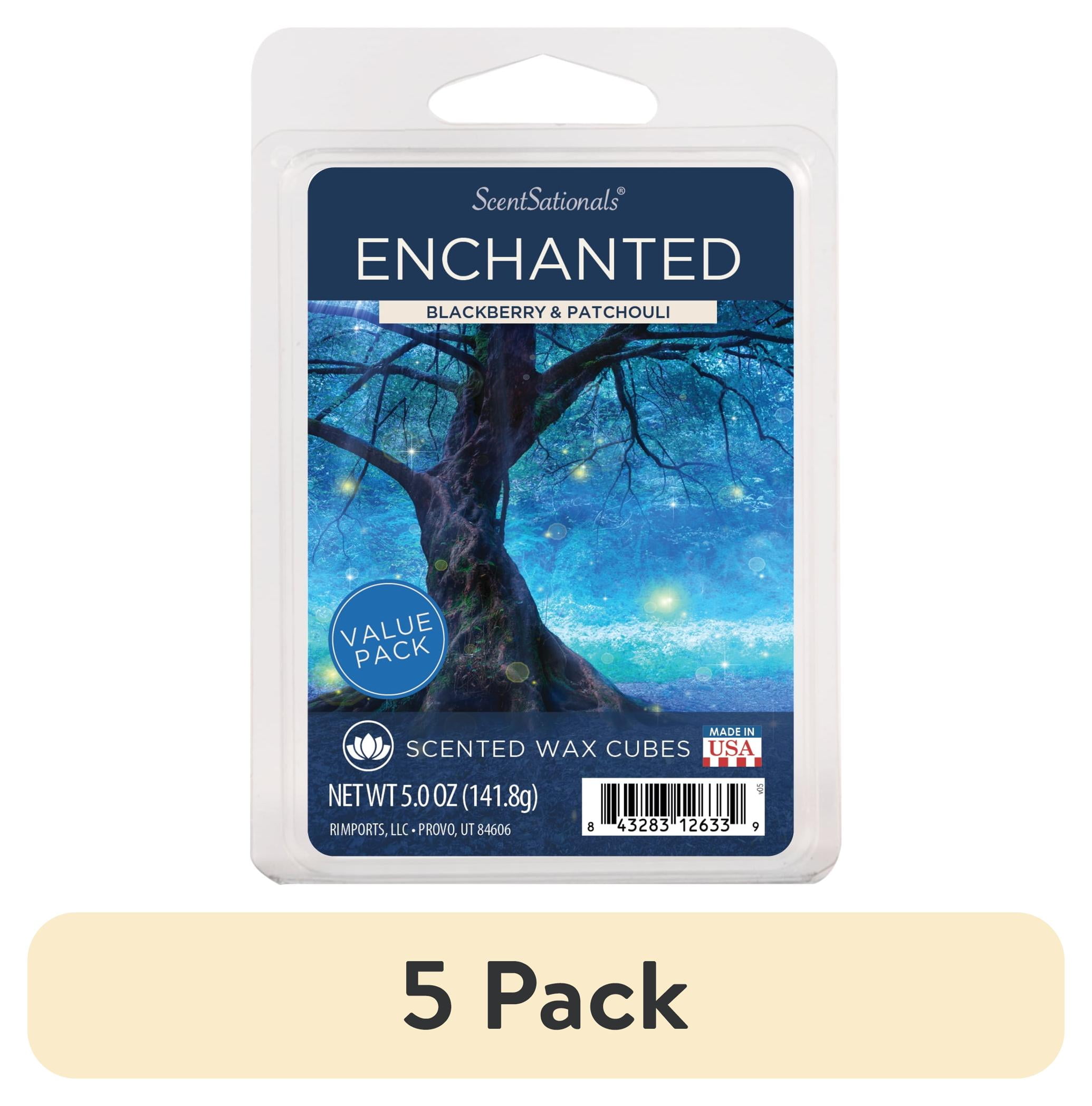 (5 pack) Enchanted Scented Wax Melts, ScentSationals, 5 oz (Value Size)