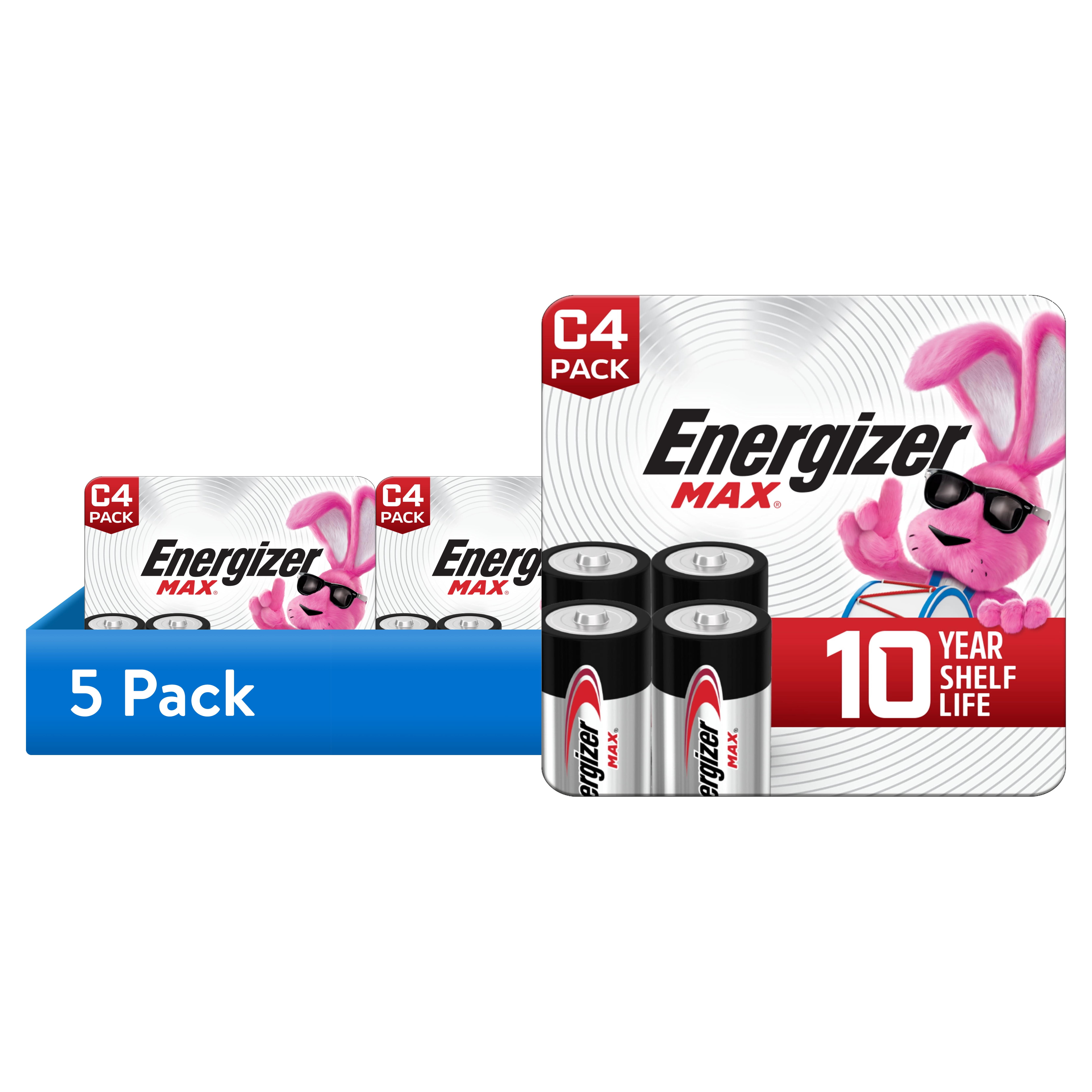 (5 pack) Energizer MAX C Batteries (4 Pack), C Cell Alkaline Batteries