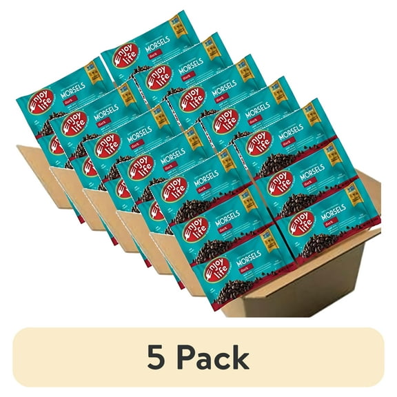 (5 pack) Enjoy Life Foods Baking Dark Chocolate Morsels (Pack of 6), 9 Oz