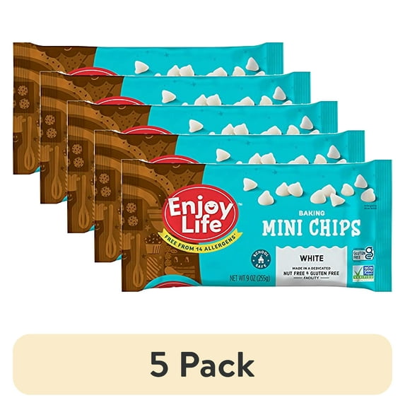 (5 pack) Enjoy Life White Baking Chips Mini 9 oz