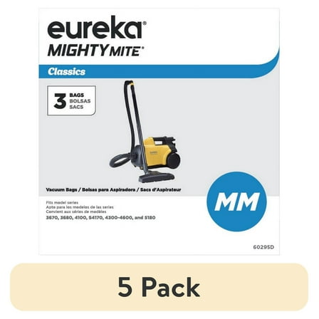 (5 pack) Eureka 60295D Mighty Mite Canister Vacuum Disposable Bags, 3-Pack