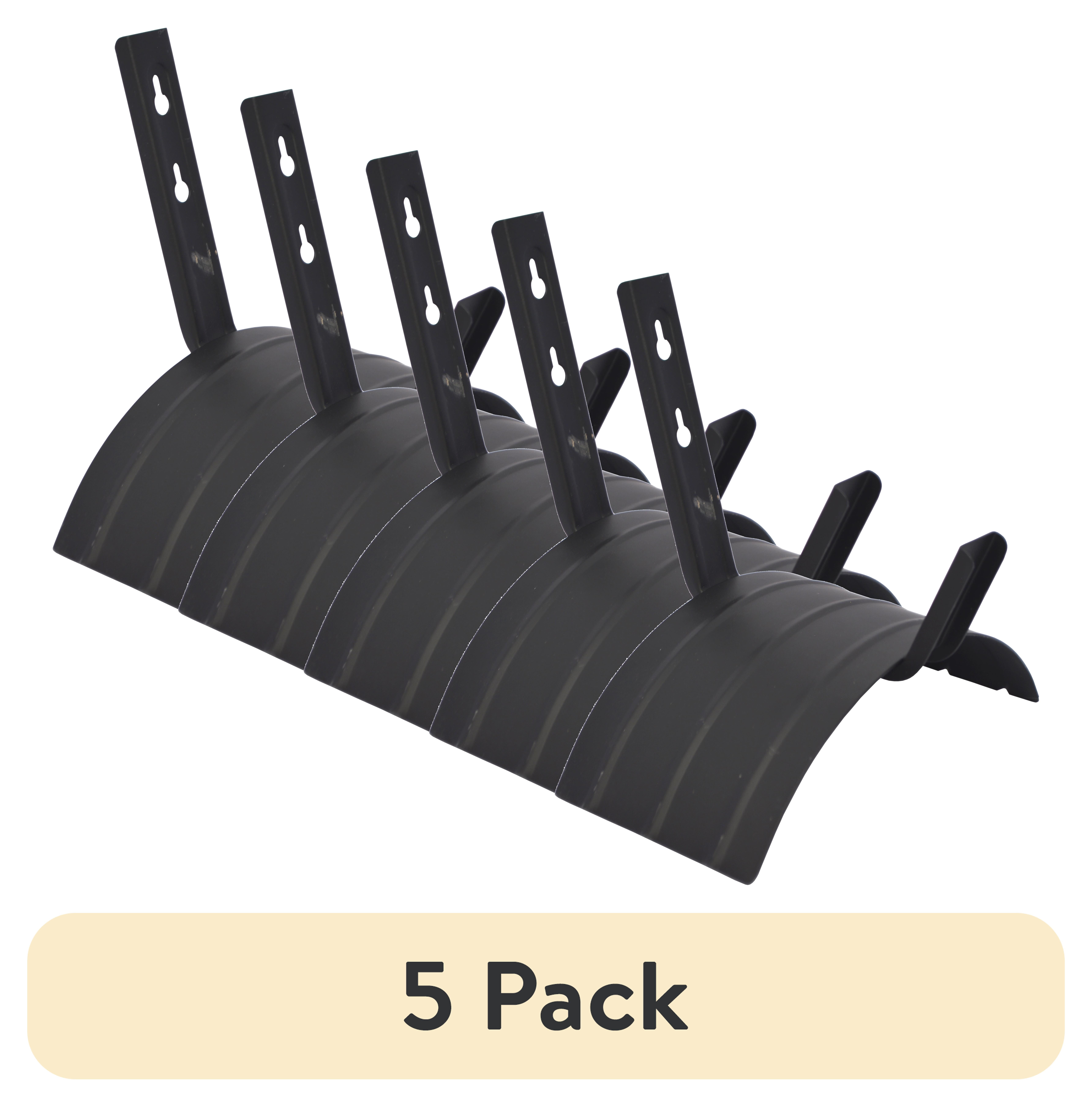 (5 pack) Expert Gardener Metal Hose Hanger in Black Color, Holds up to 100 Feet (30.4 m) of 5/8 inch Standard Vinyl Hose