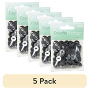 (5 pack) Favorite Findings Black Basic Round Sew Thru Buttons, 130 Count