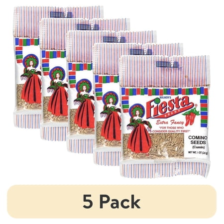 (5 pack) Fiesta Brand Extra Fancy Cumin Seeds, 16 oz
