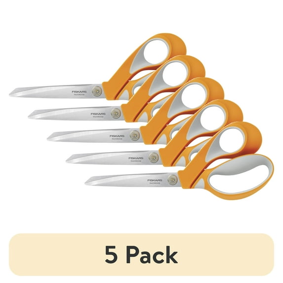 (5 pack) Fiskars RazorEdge Bent Shears 9" Soft Grip, 1 each, 181950-1003