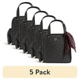 thumbnail interactive-video image 1 of (5 pack) Fit & Fresh Wichita Women's Lunch Bag, Large Insulated Tote Bag, Includes Fashion Scarf, Cheetah Black, 1 of 19