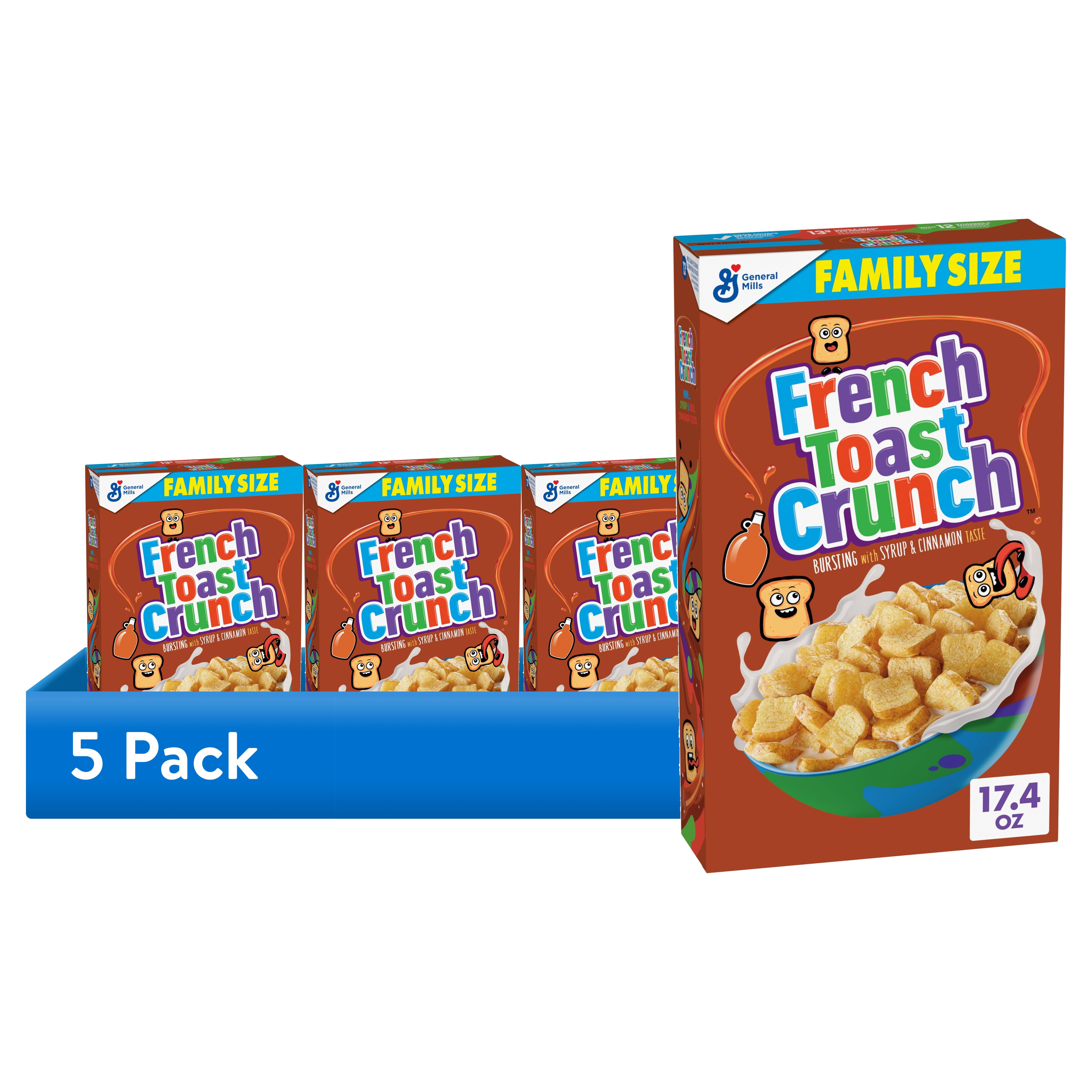 5 pack) French Toast Crunch Breakfast Cereal, Syrup and Cinnamon