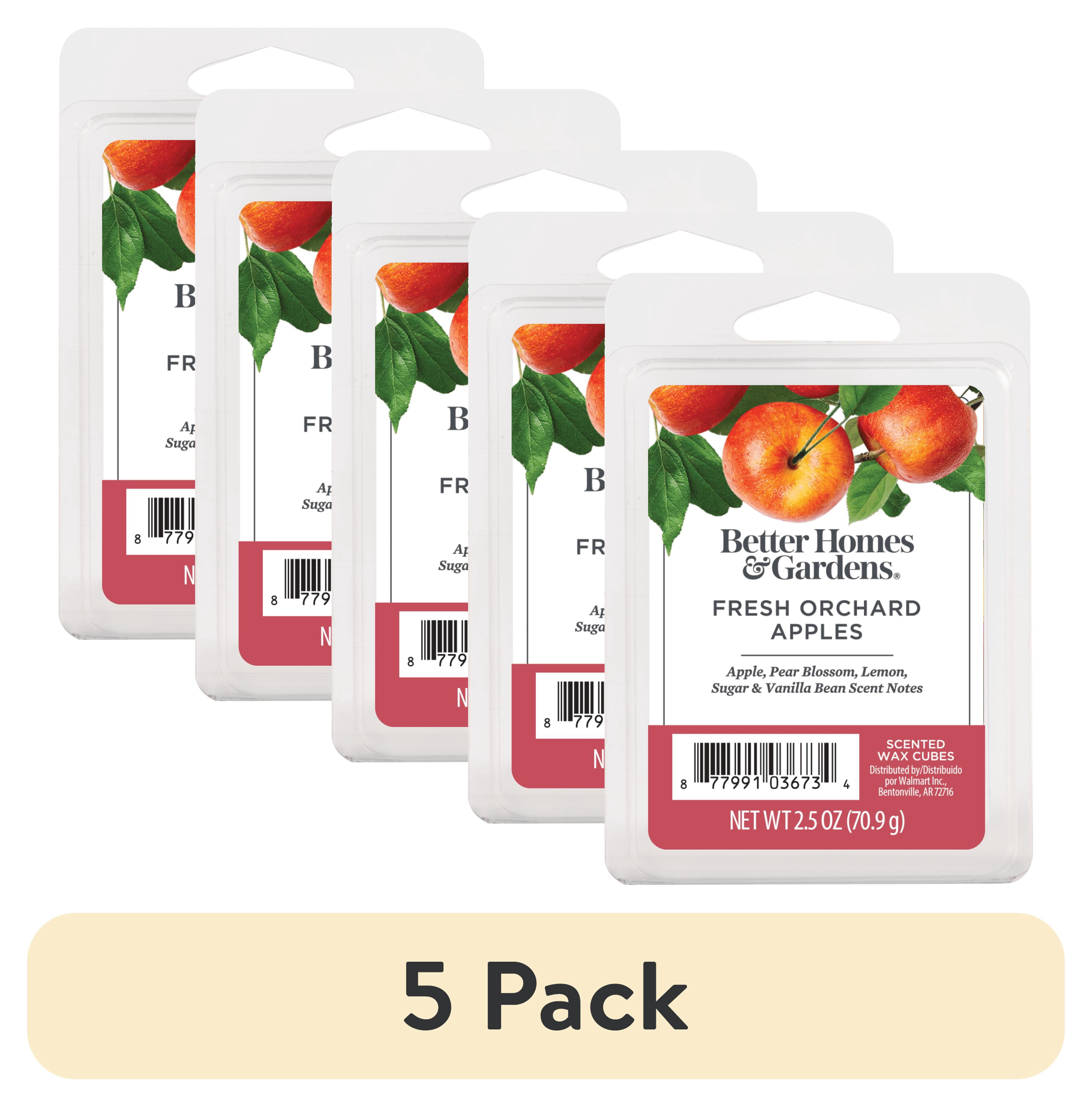 (5 pack) Fresh Orchard Apples Scented Wax Melts, Better Homes & Gardens, 2.5 oz