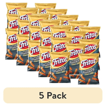 (5 pack) Fritos Corn Chips - Twists Honey BBQ | 2 Oz. - 8 Pack