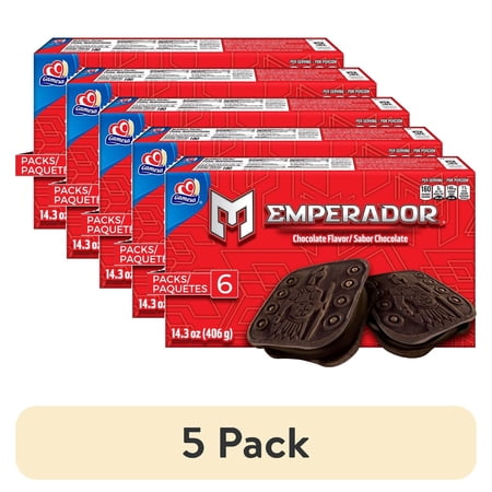 (5 pack) Gamesa Emperador Chocolate Sandwich Cookies, 6 Packs, 14.34 oz Box
