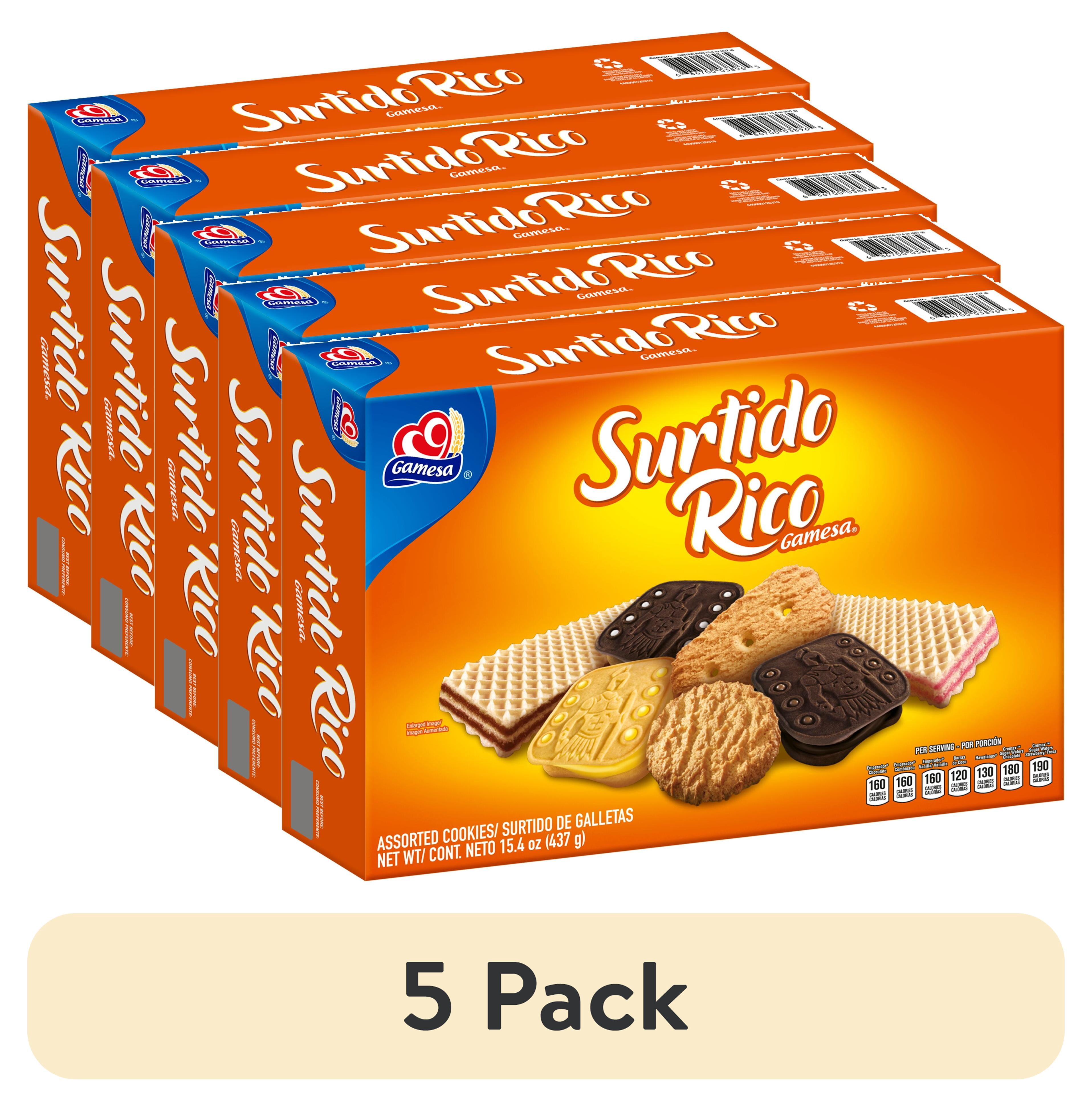 (5 pack) Gamesa Surtido Rico Assorted Cookies, 15.4 oz Box, 1 Pack