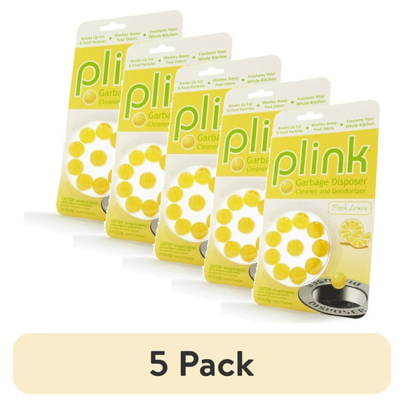 (5 pack) Garbage Disposal Cleaner and Deodorizer, 10, Made in the USA By Plink