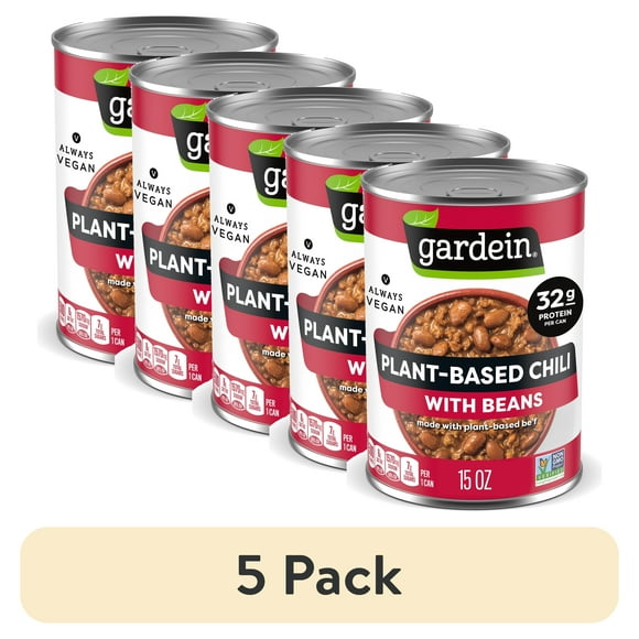 (5 pack) Gardein Plant-Based Chili With Beans, Vegan, 15 oz.
