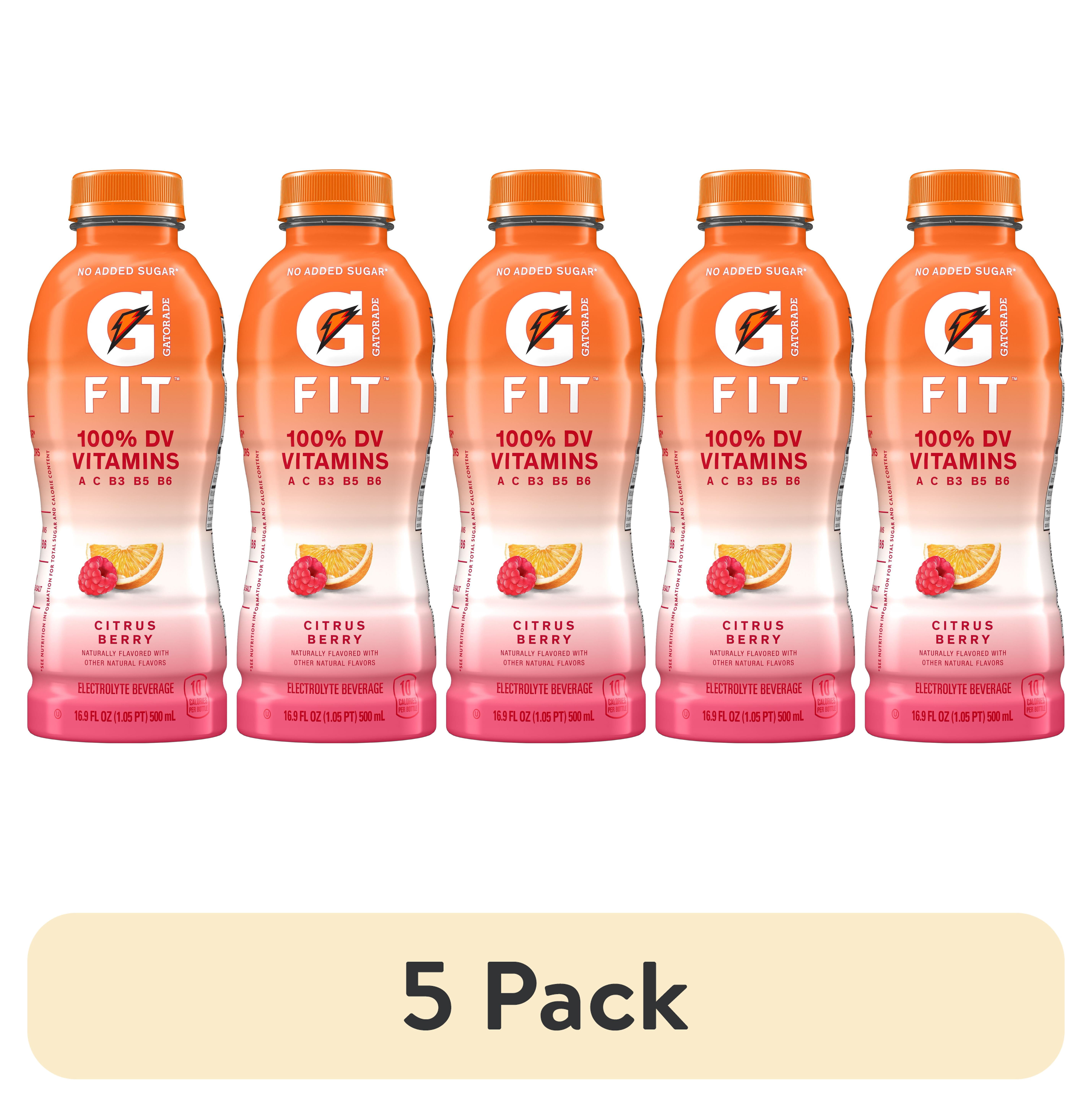 (5 pack) Gatorade Fit Citrus Berry Sports Drink, 16.9 fl oz, 1 Count Bottle