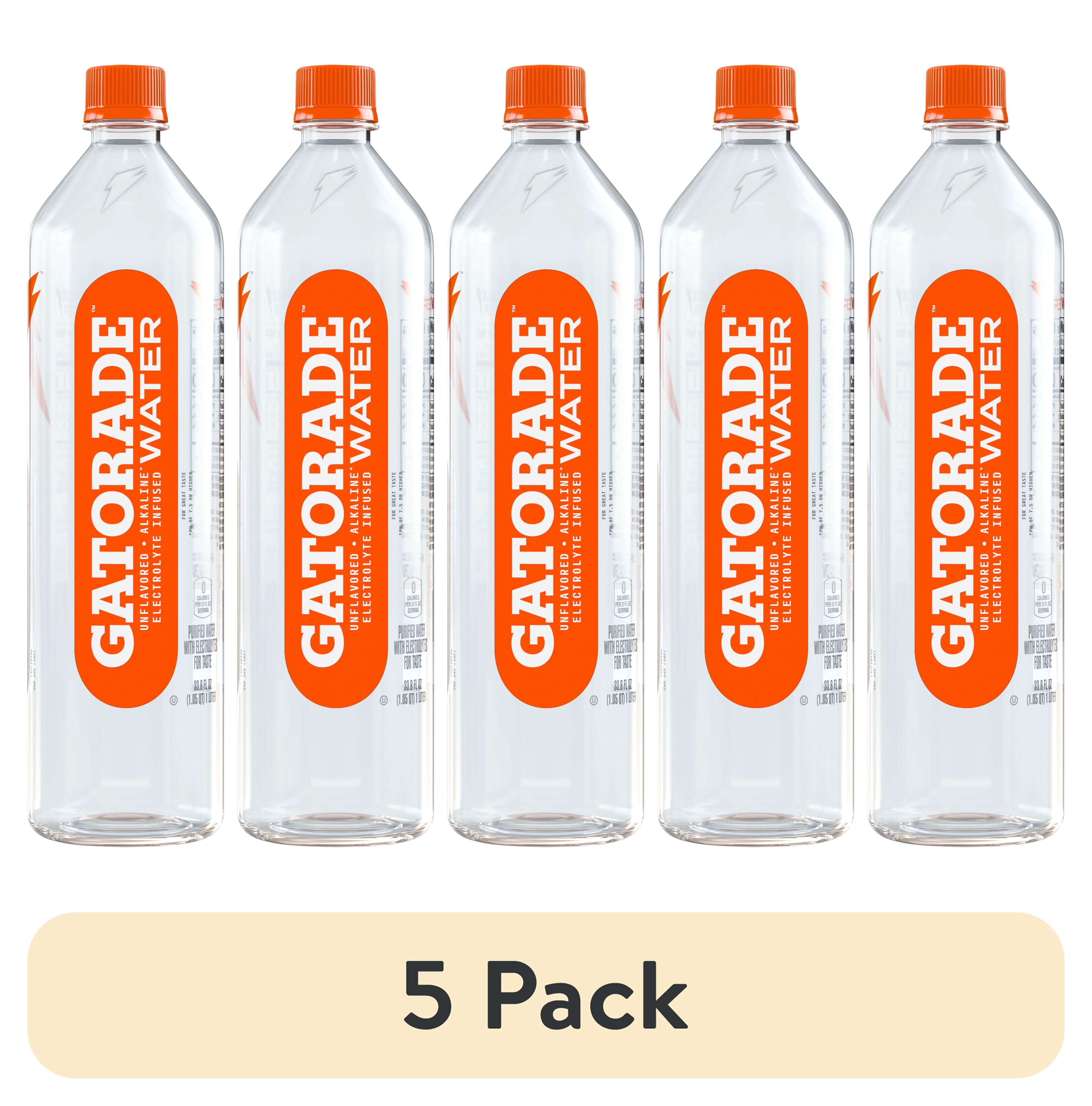 (5 pack) Gatorade Purified Water Unflavored 33.8 fl oz Bottle