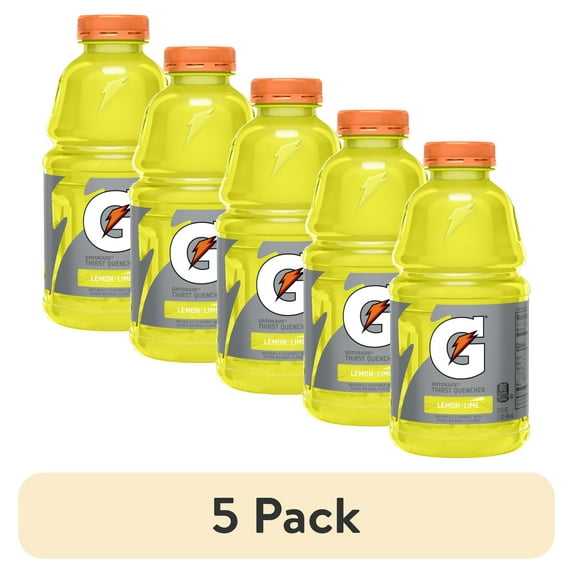 (5 pack) Gatorade Thirst Quencher Sports Drink, Lemon Lime, 32 oz Bottle