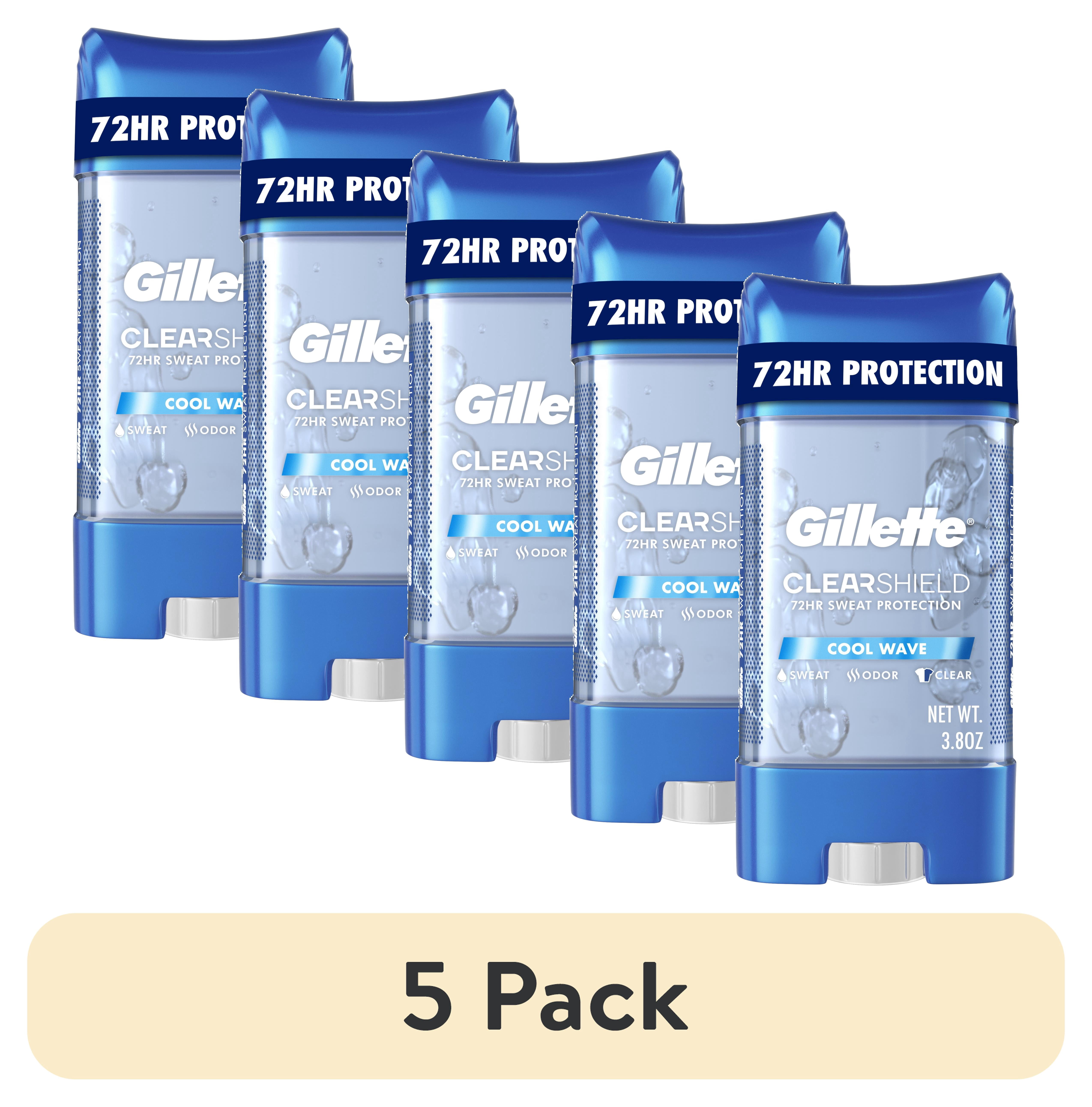CLEAENO DEODORANT CREAM 5本セット 5 pack) Gillette Antiperspirant and Deodorant for Men, Clear Gel