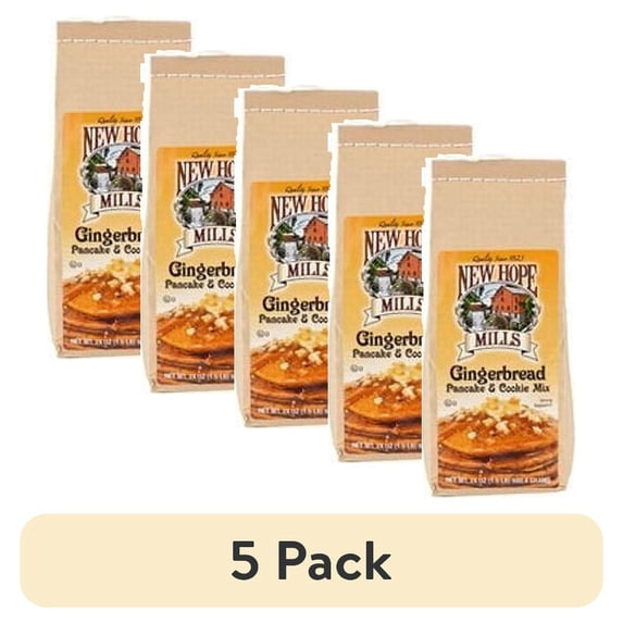 (5 pack) Gingerbread Pancake & Cookie Mix (1.5 Pounds) by New Hope ...