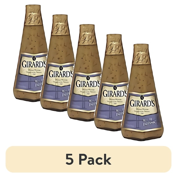 (5 pack) Girard's White Balsamic Vinaigrette Dressing, 12 oz (Pack of 3)