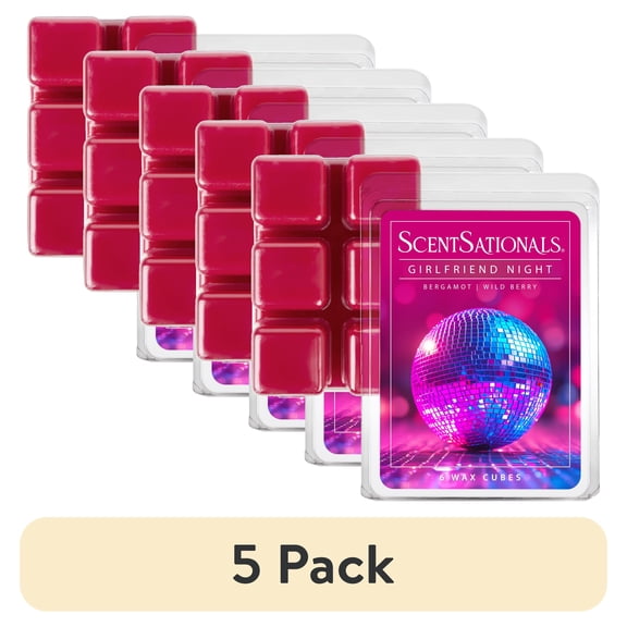 (5 pack) Girlfriend Night Scented Wax Melts, ScentSationals, 2.5 oz