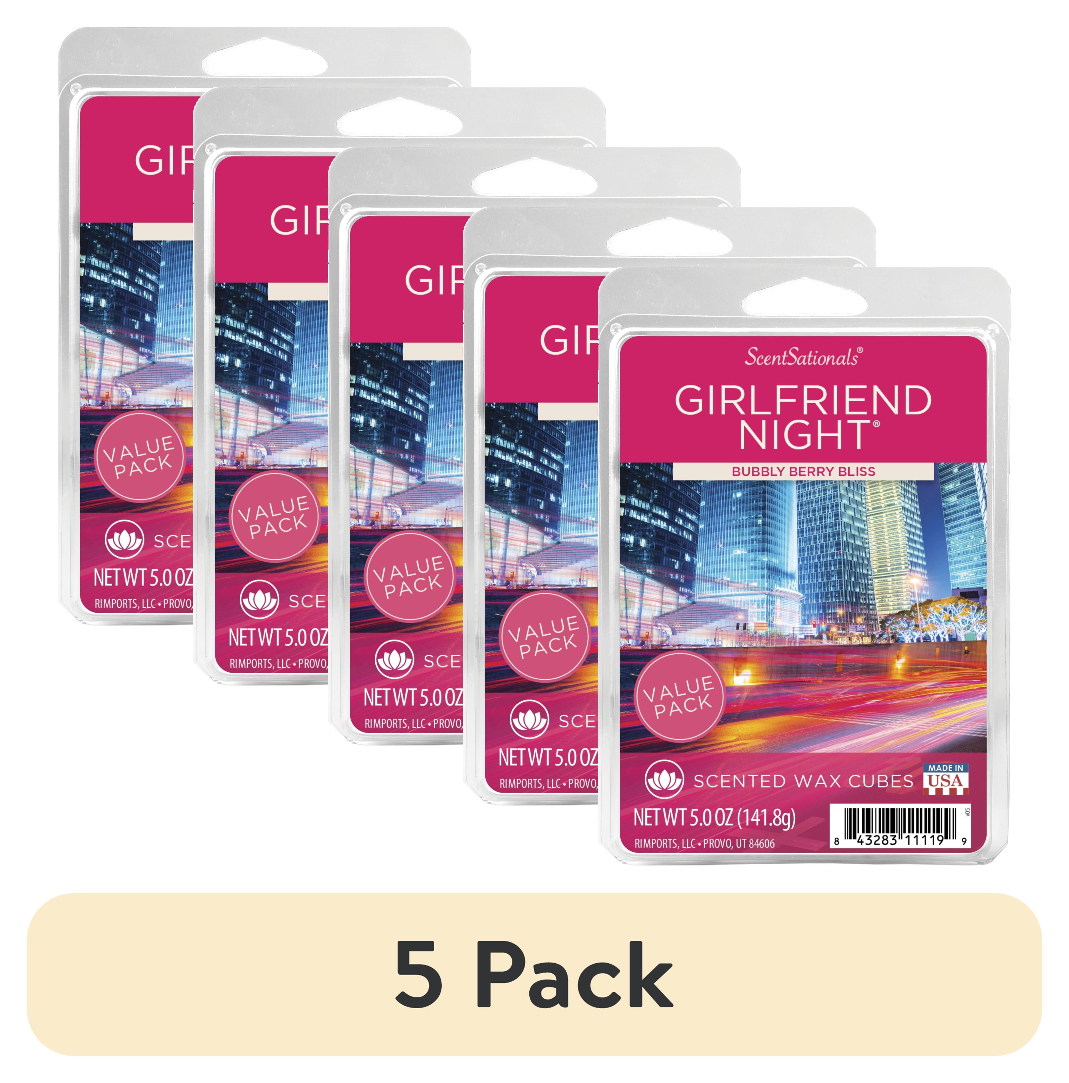 (5 pack) Girlfriend Night Scented Wax Melts, ScentSationals, 5 oz