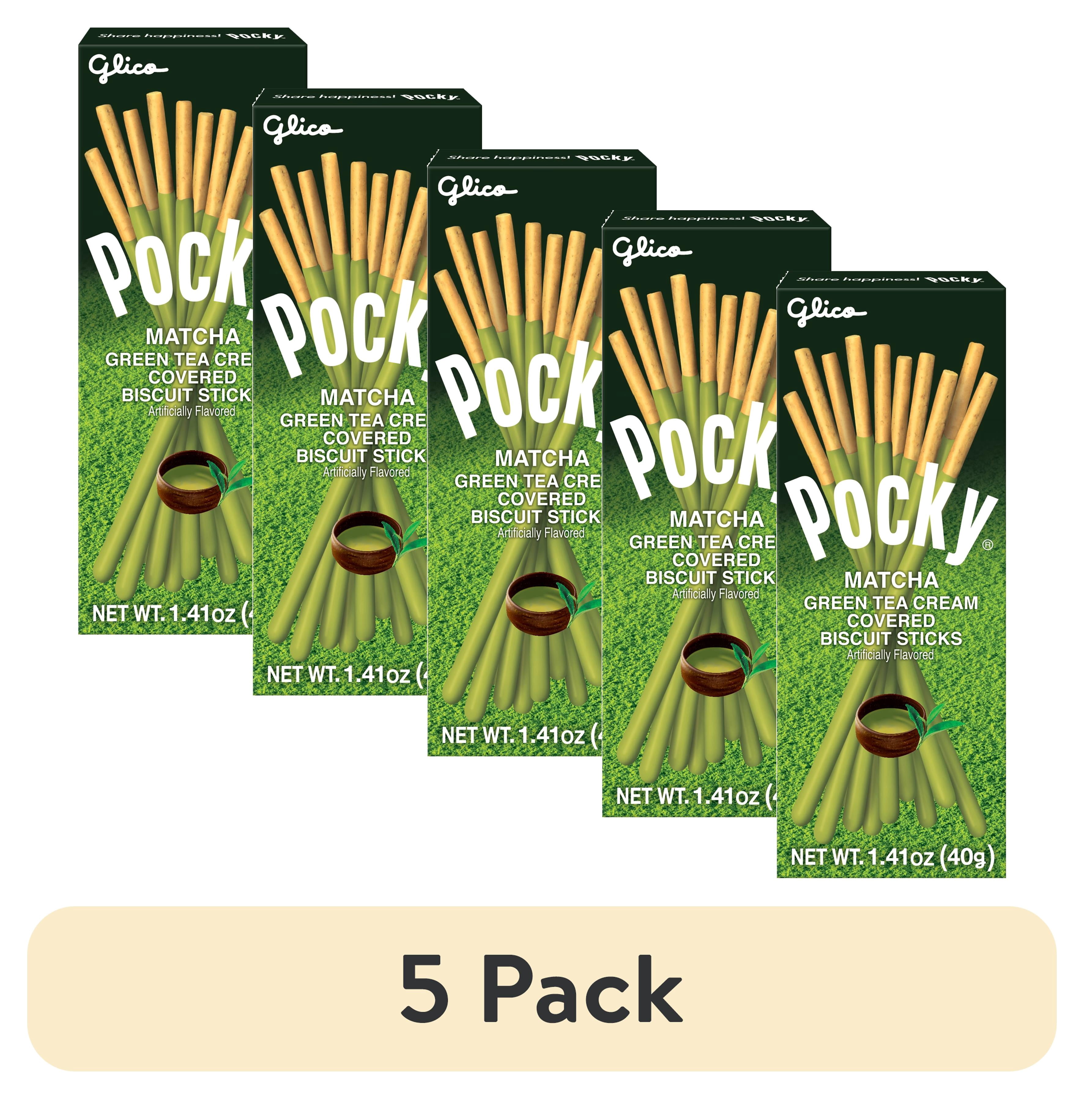 (5 pack) Glico Pocky Matcha Covered Biscuit Sticks, 1.41 oz - Walmart.com