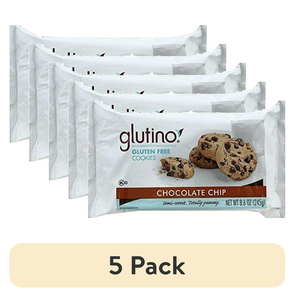 (5 pack) Glutino Gluten Free Cookies, Chocolate Chip, 8.6-Ounces (Pack of 6)