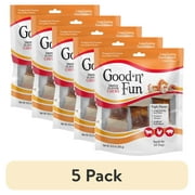 (5 pack) Good ‘n’ Fun Triple Flavor Chews for All Dogs, Rawhide Snack with Beef, Chicken and Pork, 3 Count