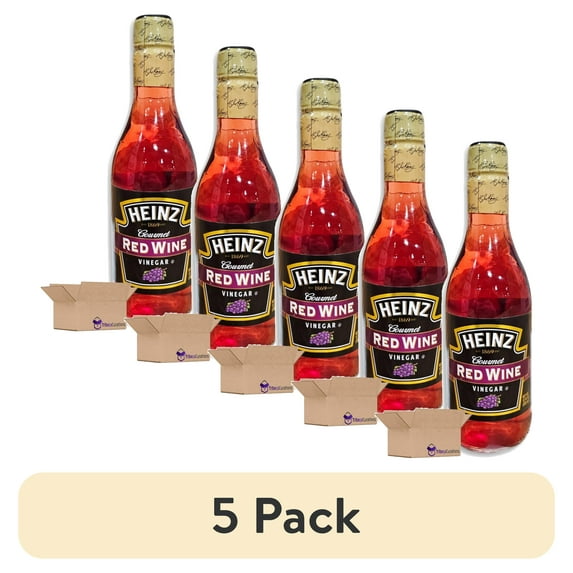 (5 pack) Gourmet Red Wine Vinegar Value Pack | 12 Fl Oz | Pack of 2