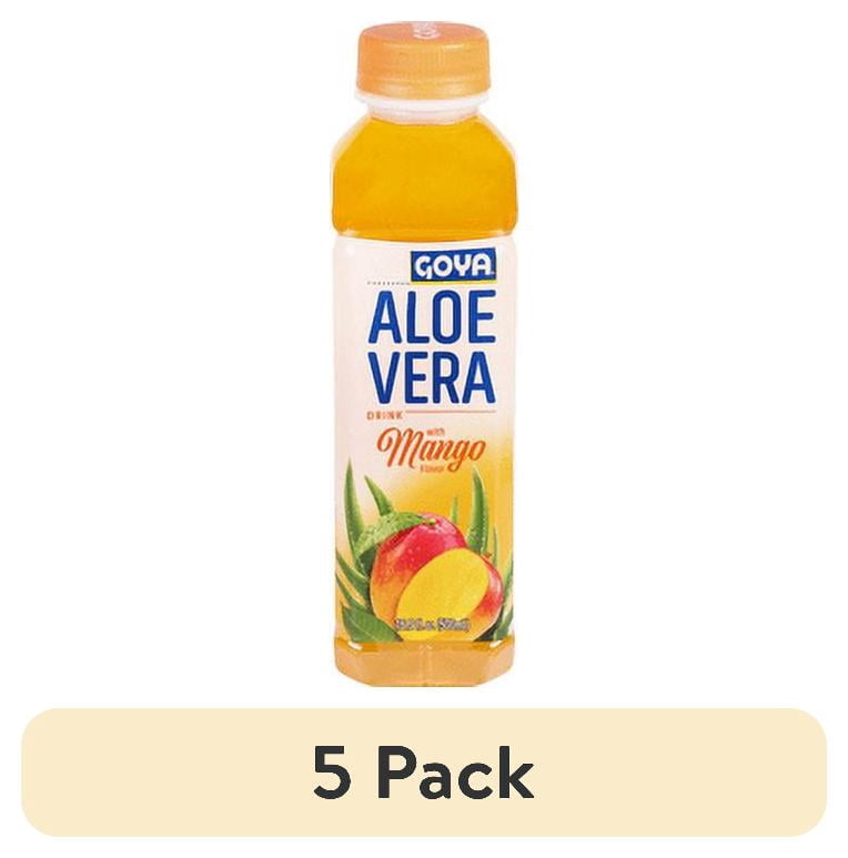 (5 pack) Goya Aloe Vera Drink with Mango Flavor, 16.9 fl oz