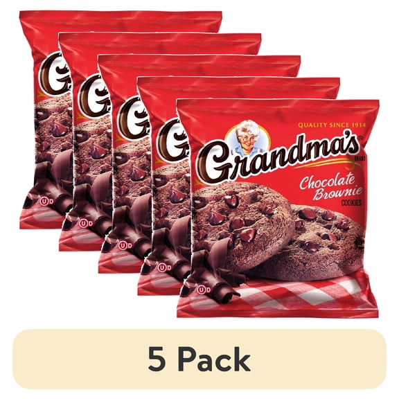 (5 pack) Grandmas Chocolate Brownie Cookies, 2.5 Ounce (Pack of 60)