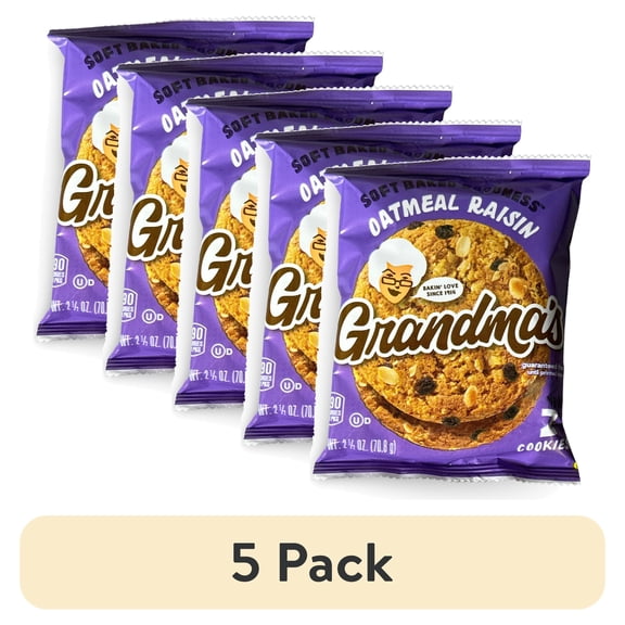 (5 pack) Grandma's Oatmeal Raisin Cookies, 20 Packs