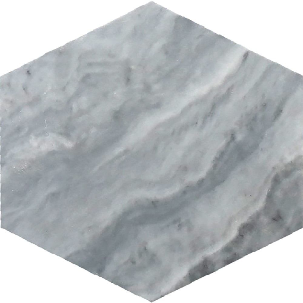 5 pack Gray 10-in x 10-in Honed Natural Stone Marble Hexagon Marble Look Floor and Wall Tile (2.95 sq. ft./Case)