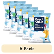 (5 pack) Great Value Baked White Cheddar Flavored Puff Corn, 5 oz