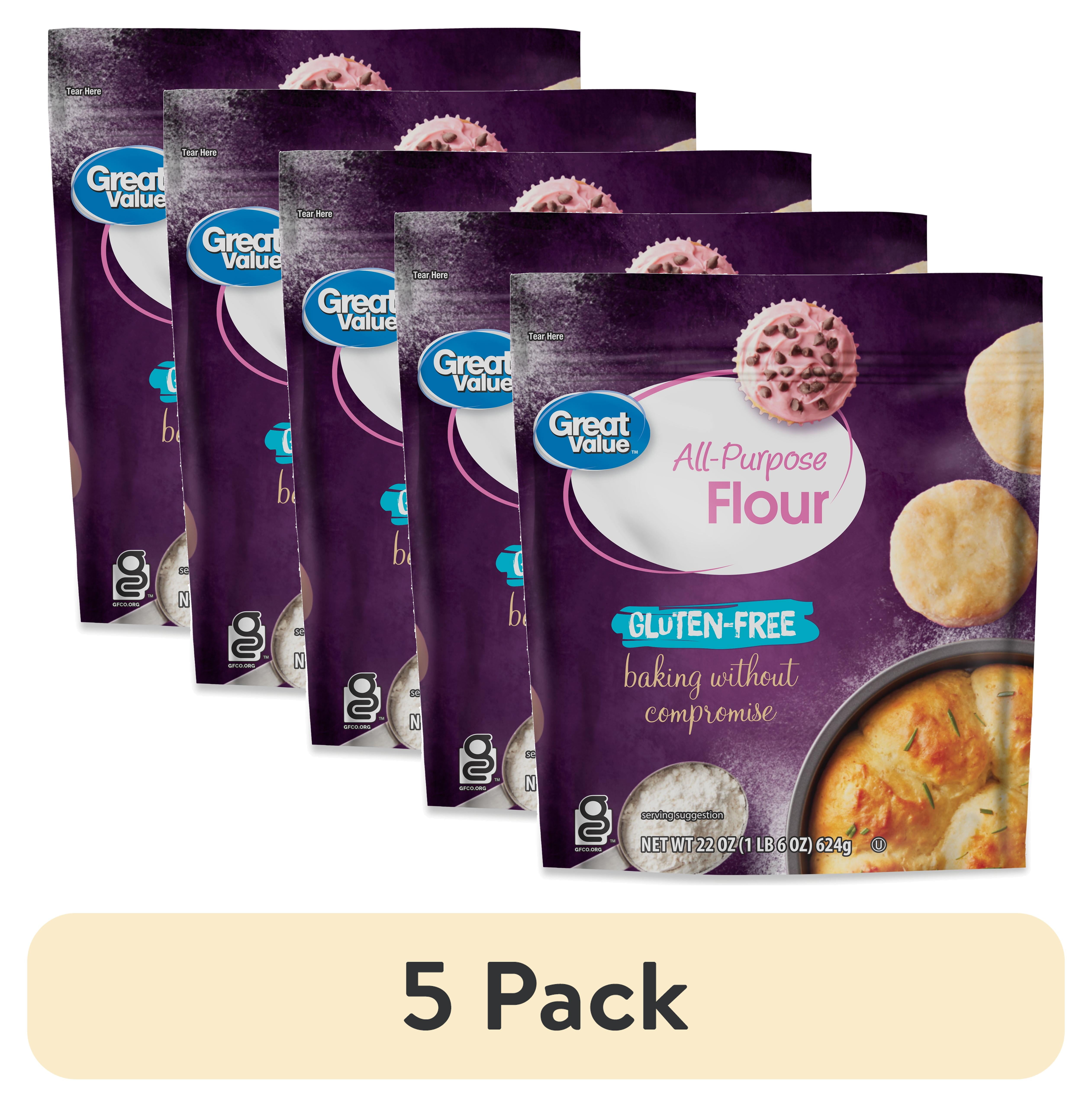 (5 pack) Great Value Gluten Free All-Purpose Flour, 22 oz