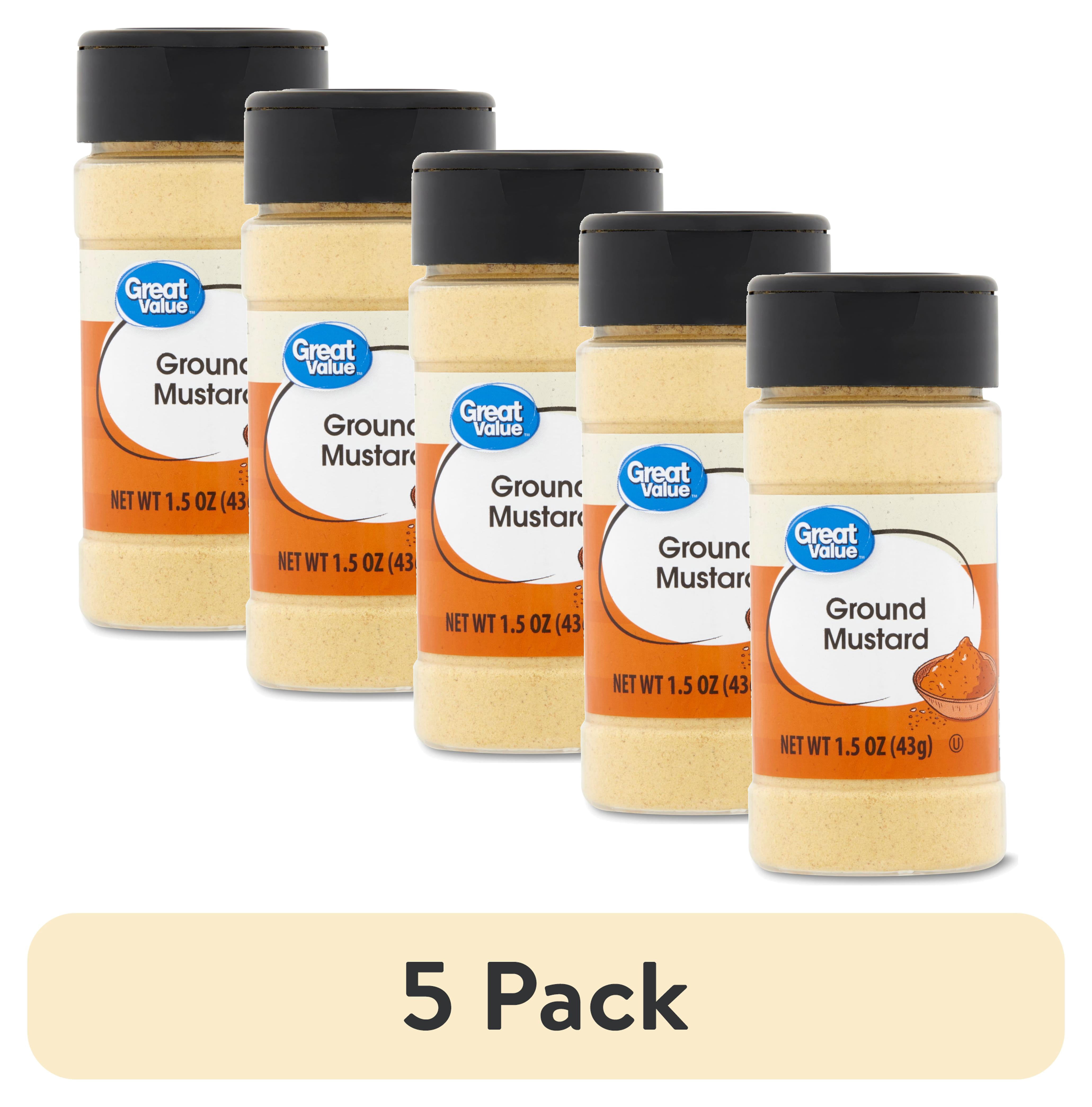 (5 pack) Great Value Ground Mustard, 1.5 oz