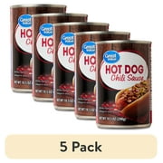 (5 pack) Great Value Hot Dog Chili Sauce, 10.5 oz, Can