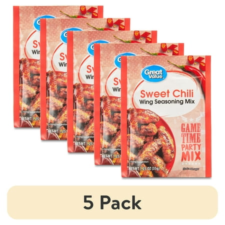 (5 pack) Great Value Sweet Chili Wing Seasoning Mix, 1.25 oz