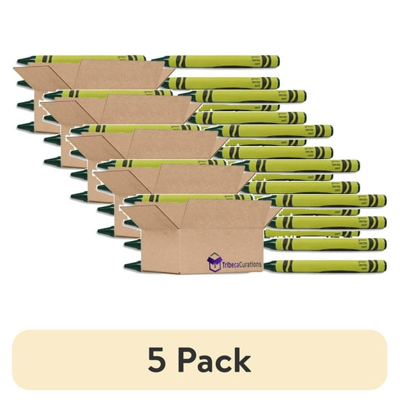 (5 pack) Green Crayon Bulk Value Pack   | 100 Count